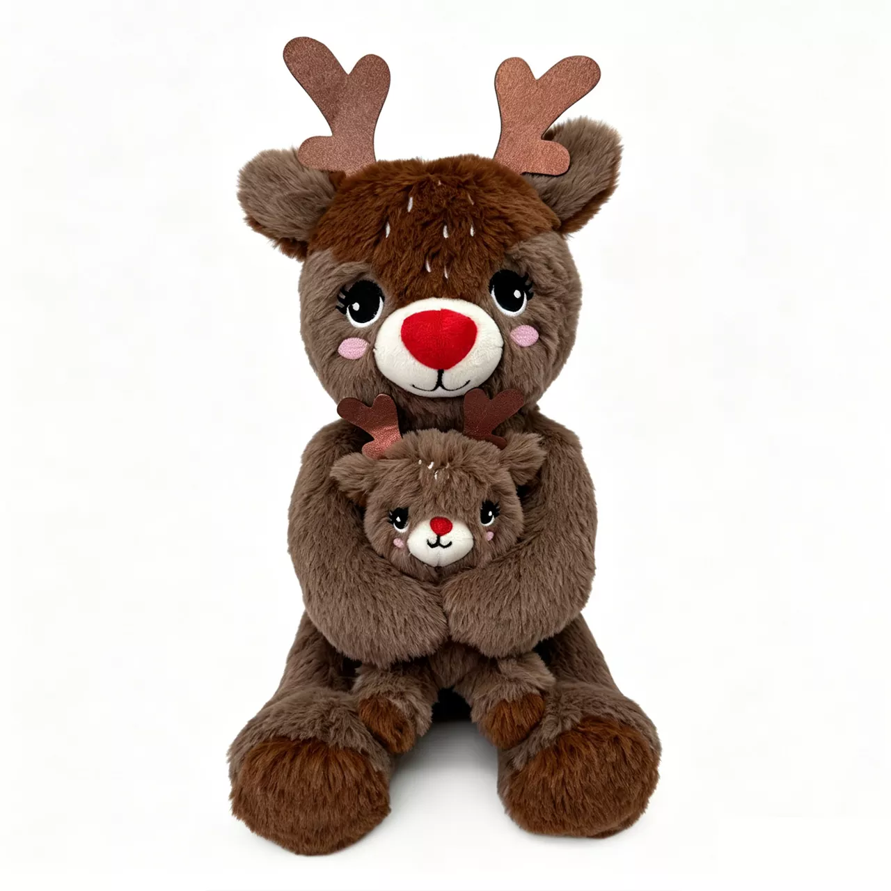 Rentier-Mama mit Baby-Weihnachtsplüschtier Rentier-Mama mit Baby-Weihnachtsplüschtier